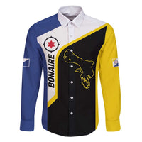 Caribbean Bonaire Personalized Family Matching Off Shoulder Short Dress and Hawaiian Shirt Simple Flag Style - Wonder Print Shop