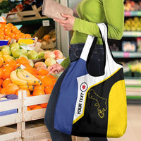 Caribbean Bonaire Personalized Grocery Bag Simple Flag Style - Wonder Print Shop