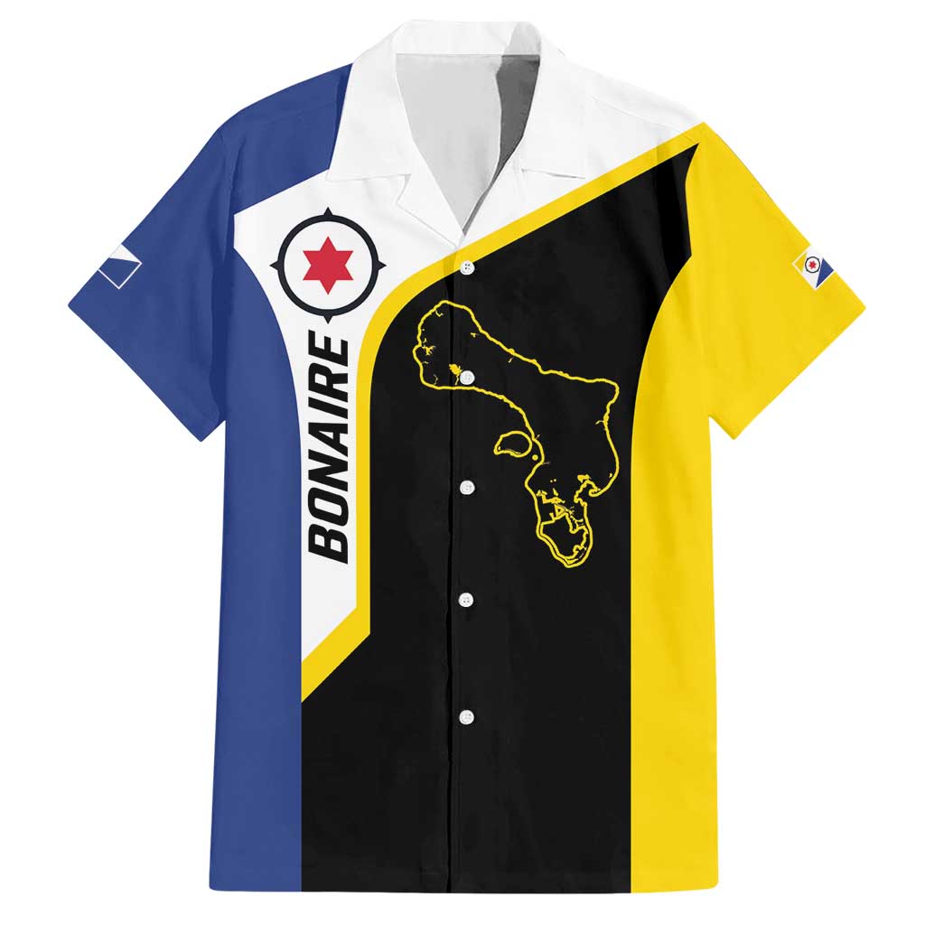 Caribbean Bonaire Personalized Hawaiian Shirt Simple Flag Style - Wonder Print Shop