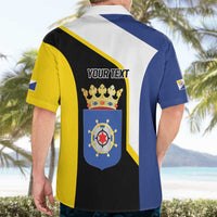 Caribbean Bonaire Personalized Hawaiian Shirt Simple Flag Style - Wonder Print Shop