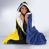 Caribbean Bonaire Personalized Hooded Blanket Simple Flag Style - Wonder Print Shop