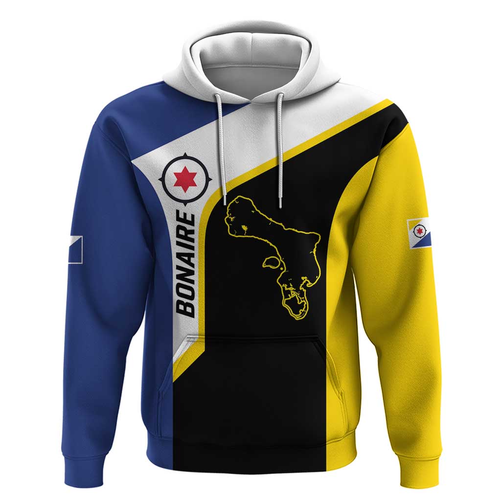 Caribbean Bonaire Personalized Hoodie Simple Flag Style - Wonder Print Shop