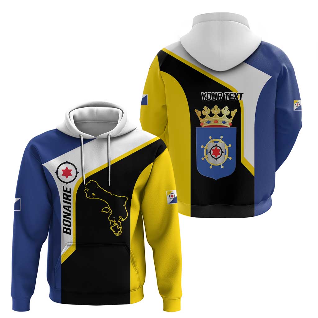Caribbean Bonaire Personalized Hoodie Simple Flag Style - Wonder Print Shop