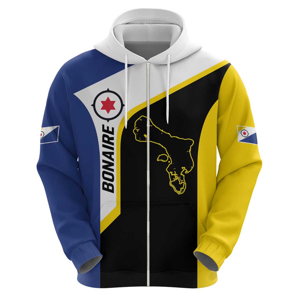 Caribbean Bonaire Personalized Hoodie Simple Flag Style - Wonder Print Shop