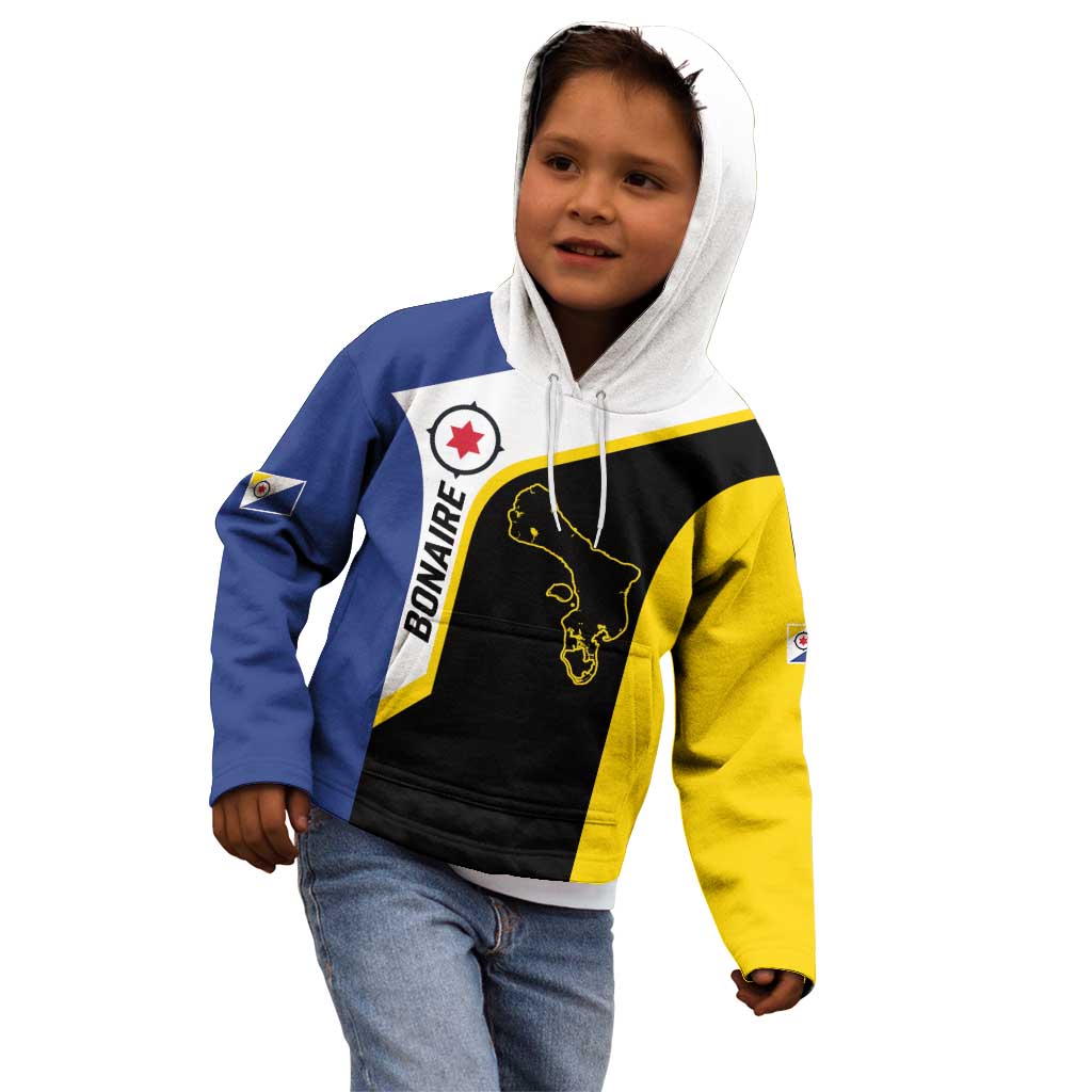 Caribbean Bonaire Personalized Kid Hoodie Simple Flag Style - Wonder Print Shop