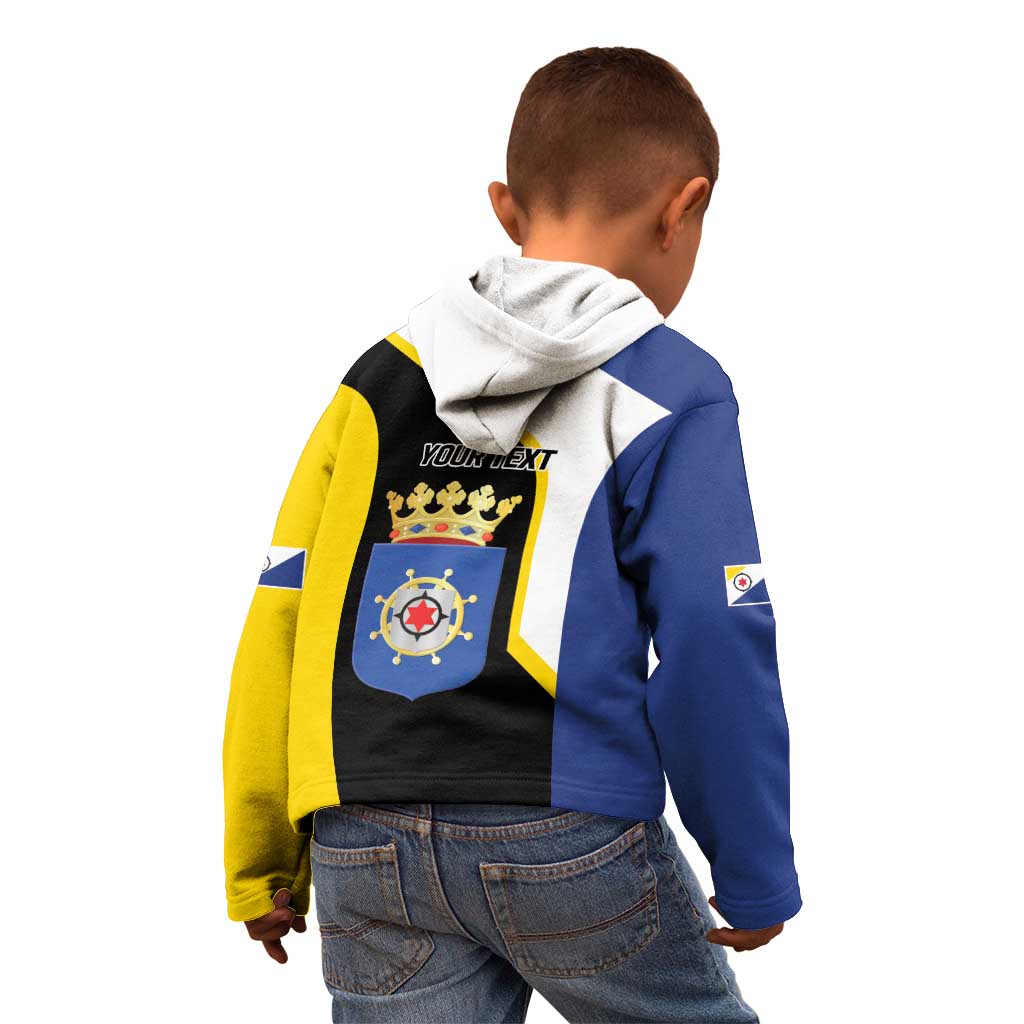 Caribbean Bonaire Personalized Kid Hoodie Simple Flag Style - Wonder Print Shop
