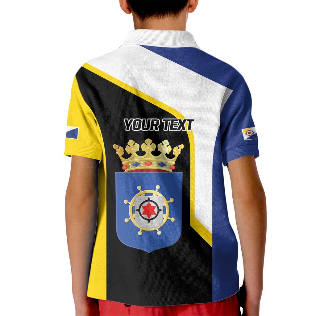Caribbean Bonaire Personalized Kid Polo Shirt Simple Flag Style - Wonder Print Shop