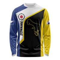 Caribbean Bonaire Personalized Long Sleeve Shirt Simple Flag Style - Wonder Print Shop