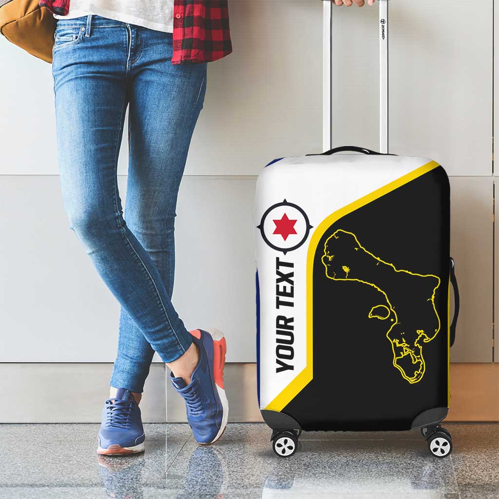 Caribbean Bonaire Personalized Luggage Cover Simple Flag Style - Wonder Print Shop