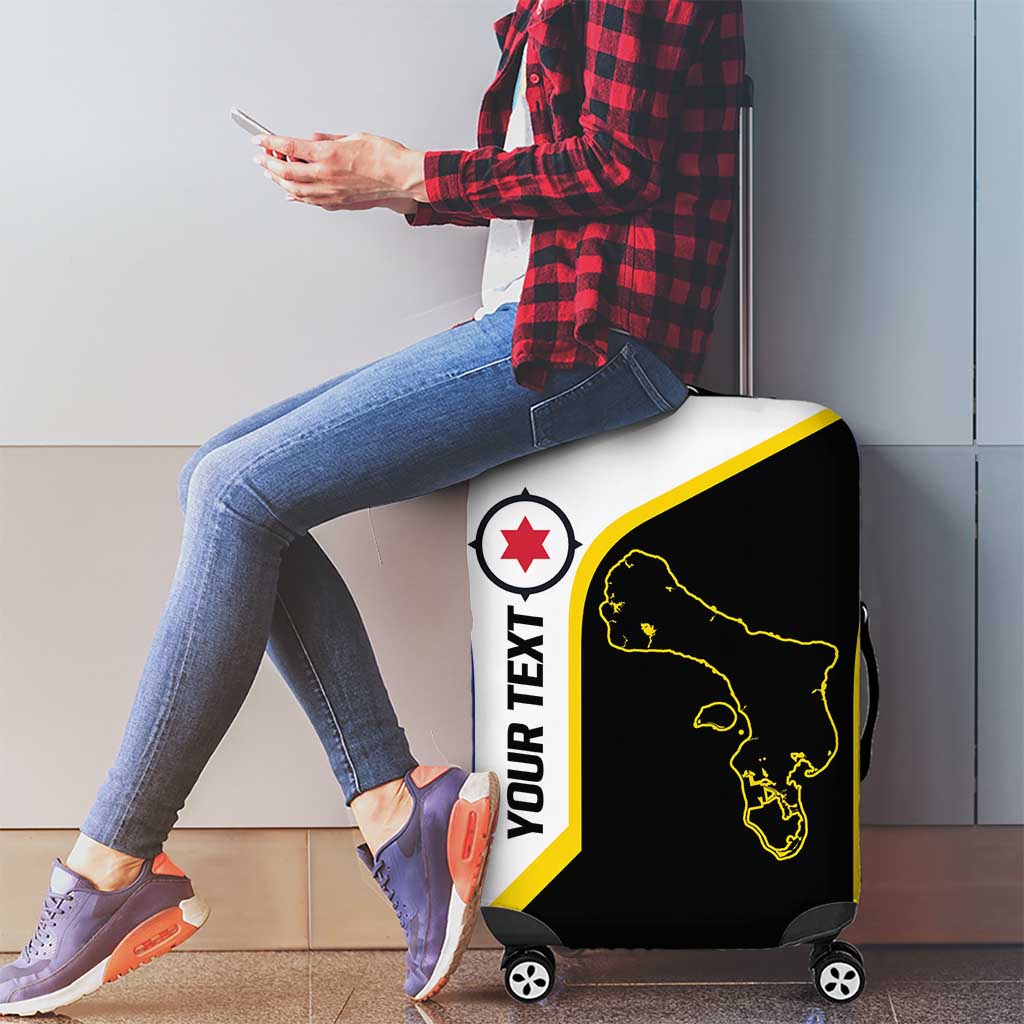 Caribbean Bonaire Personalized Luggage Cover Simple Flag Style - Wonder Print Shop