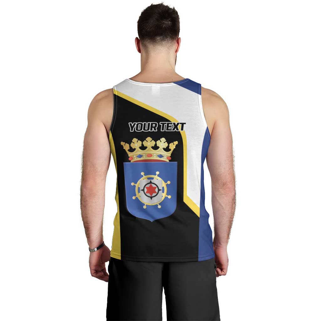 Caribbean Bonaire Personalized Men Tank Top Simple Flag Style - Wonder Print Shop