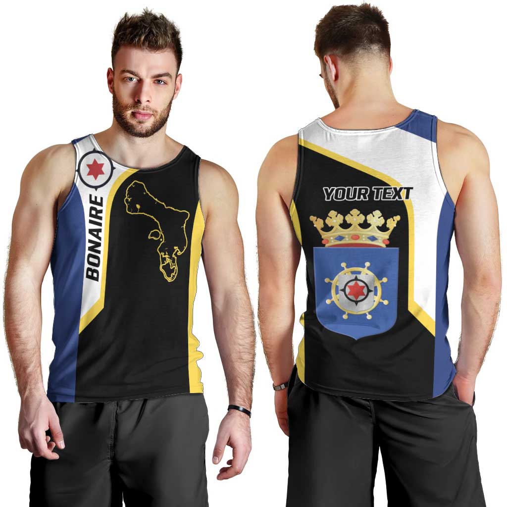 Caribbean Bonaire Personalized Men Tank Top Simple Flag Style - Wonder Print Shop