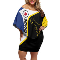 Caribbean Bonaire Personalized Off Shoulder Short Dress Simple Flag Style - Wonder Print Shop