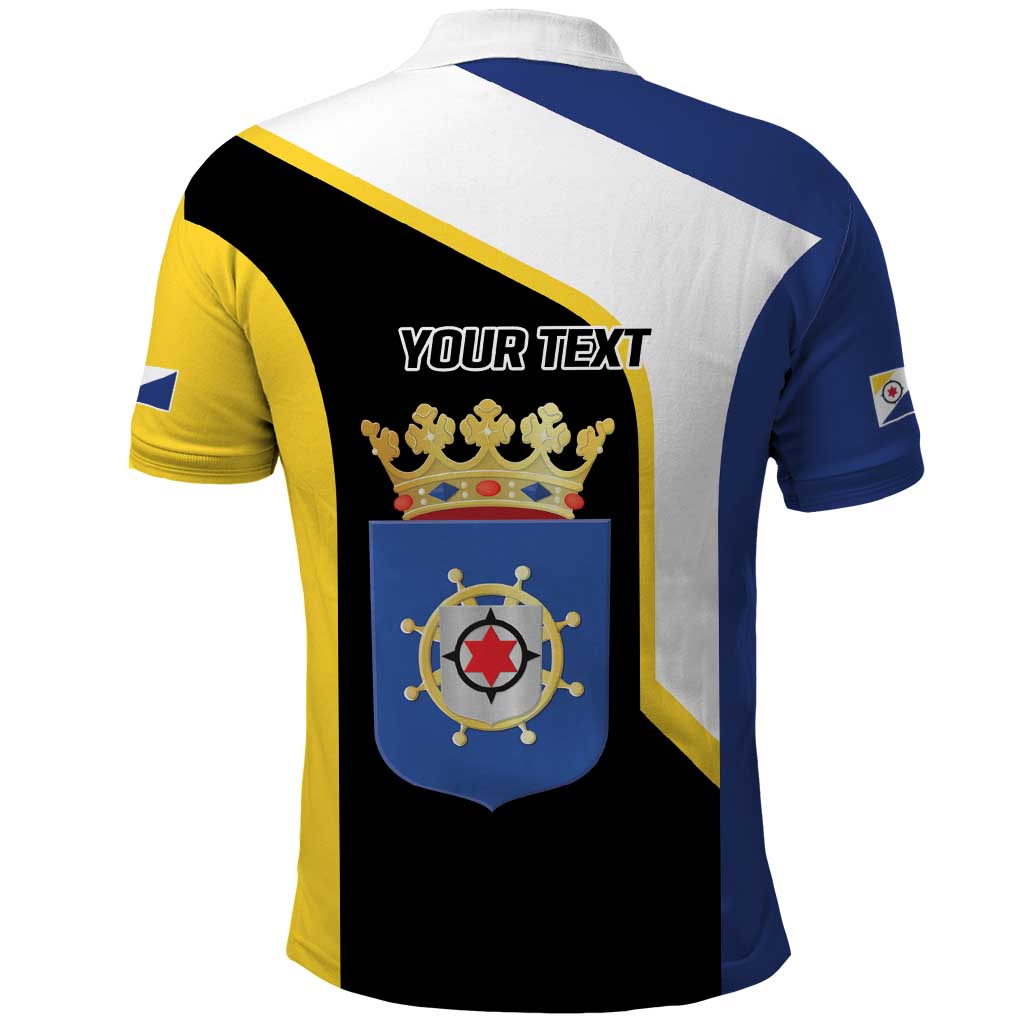 Caribbean Bonaire Personalized Polo Shirt Simple Flag Style - Wonder Print Shop