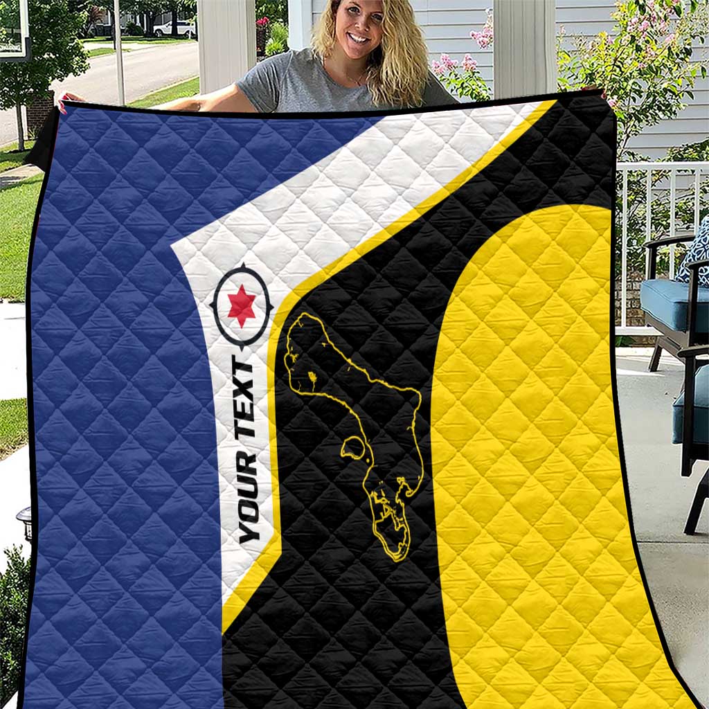 Caribbean Bonaire Personalized Quilt Simple Flag Style - Wonder Print Shop