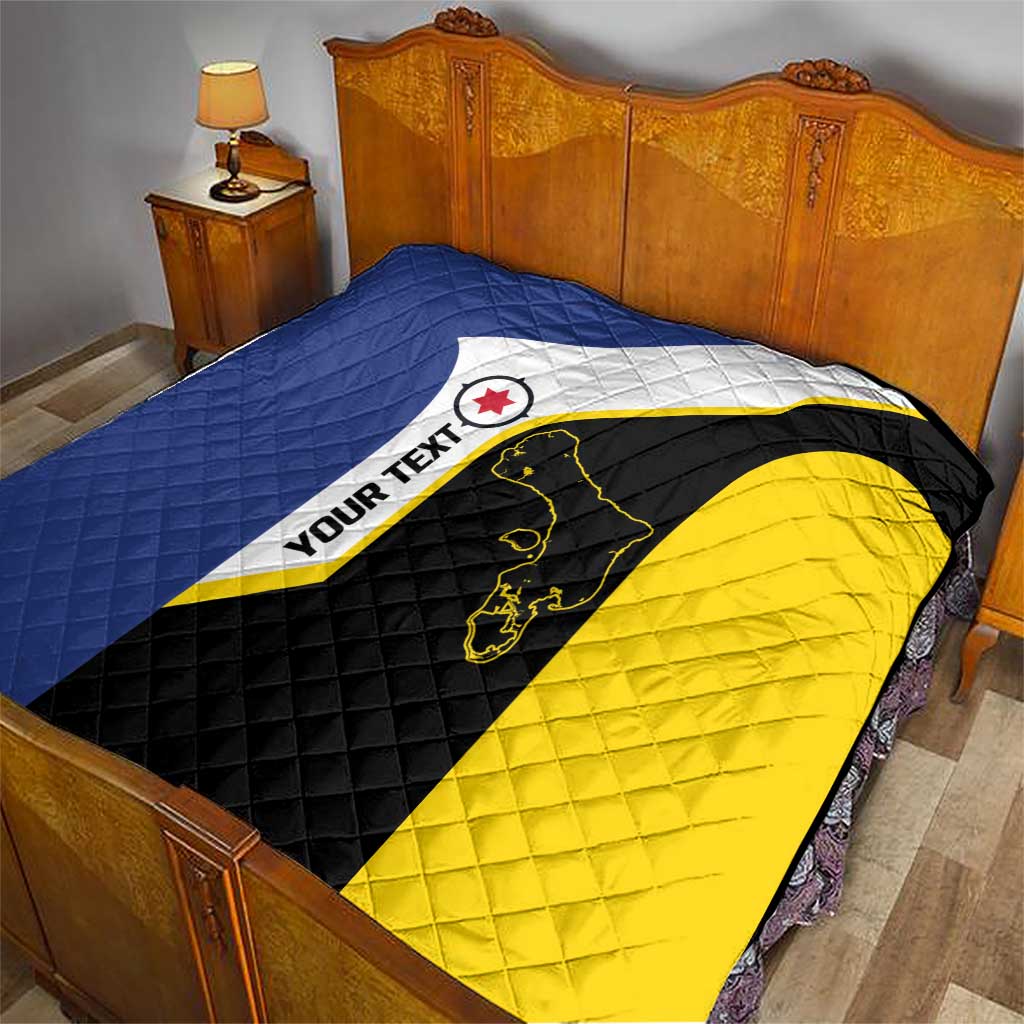 Caribbean Bonaire Personalized Quilt Simple Flag Style - Wonder Print Shop