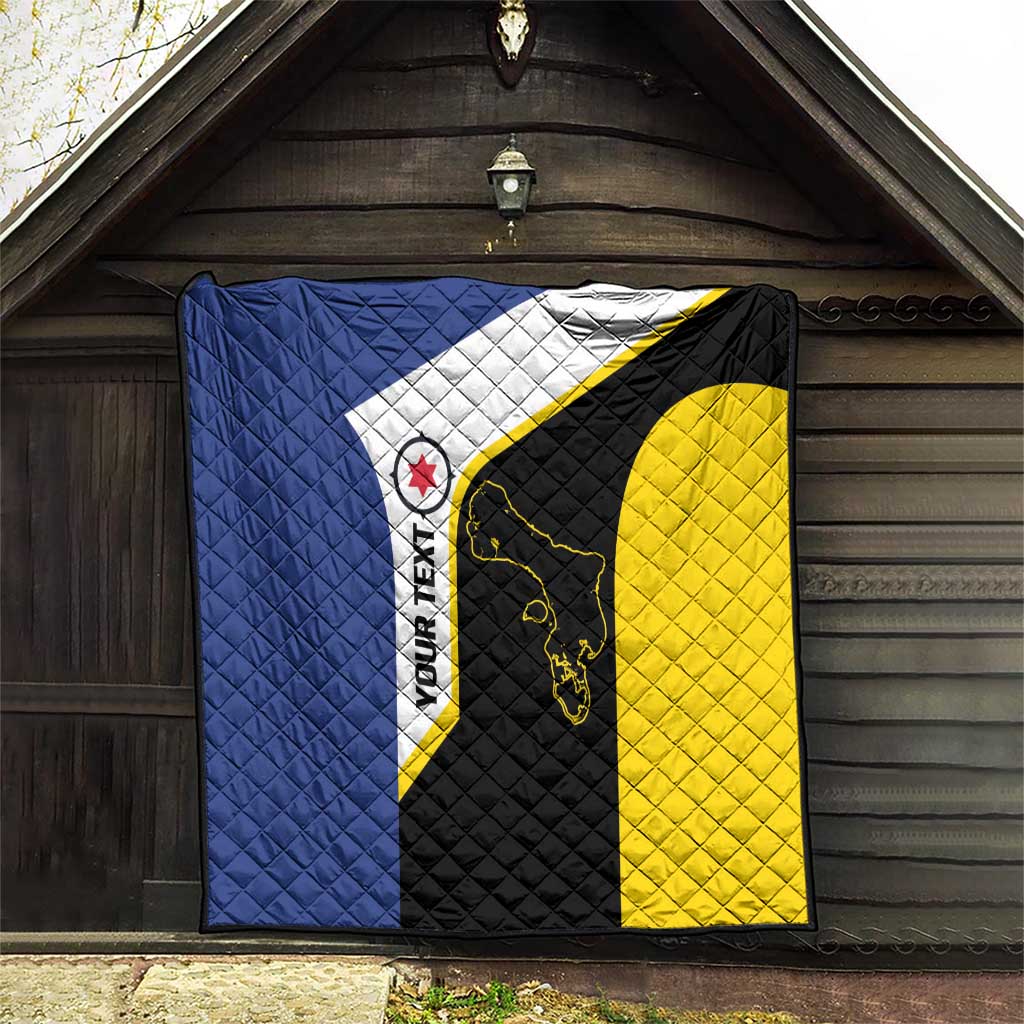 Caribbean Bonaire Personalized Quilt Simple Flag Style - Wonder Print Shop