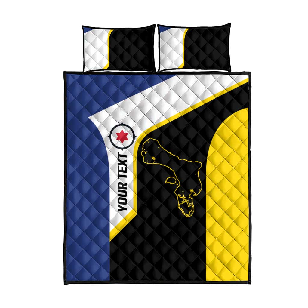 Caribbean Bonaire Personalized Quilt Bed Set Simple Flag Style - Wonder Print Shop