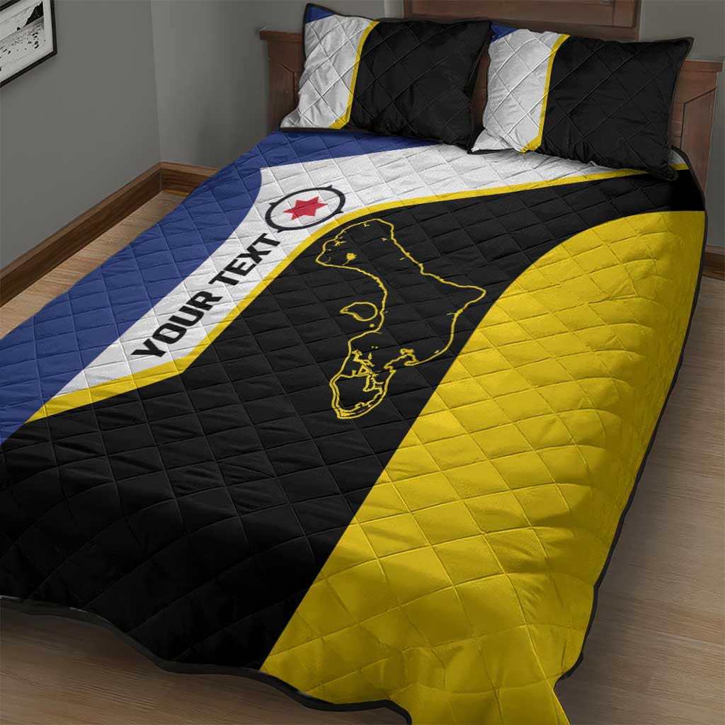 Caribbean Bonaire Personalized Quilt Bed Set Simple Flag Style - Wonder Print Shop