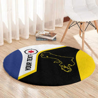 Caribbean Bonaire Personalized Round Carpet Simple Flag Style - Wonder Print Shop