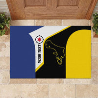 Caribbean Bonaire Personalized Rubber Doormat Simple Flag Style - Wonder Print Shop