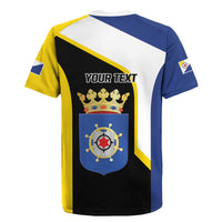 Caribbean Bonaire Personalized Rugby Jersey Simple Flag Style - Wonder Print Shop