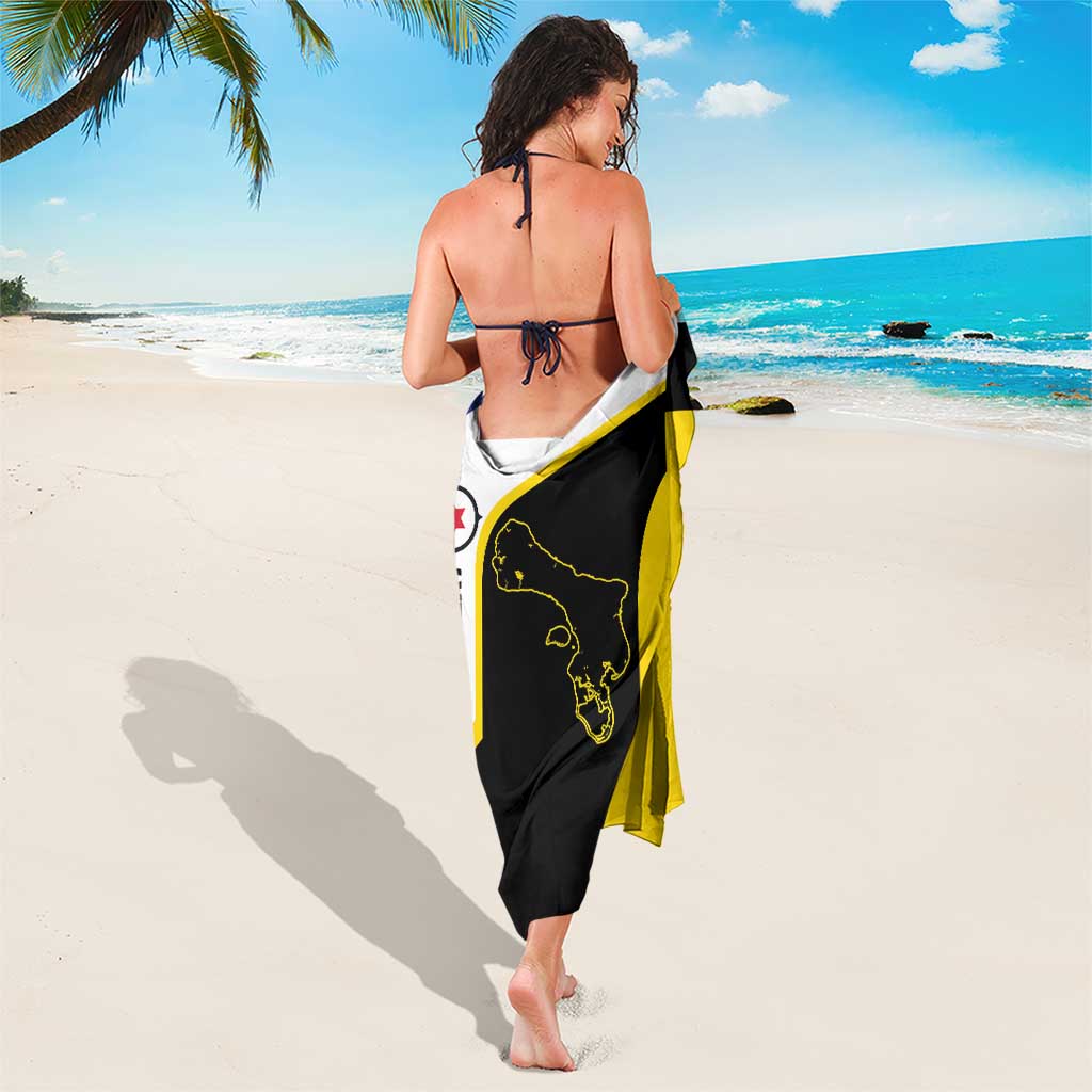 Caribbean Bonaire Personalized Sarong Simple Flag Style - Wonder Print Shop