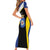 Caribbean Bonaire Personalized Short Sleeve Bodycon Dress Simple Flag Style - Wonder Print Shop