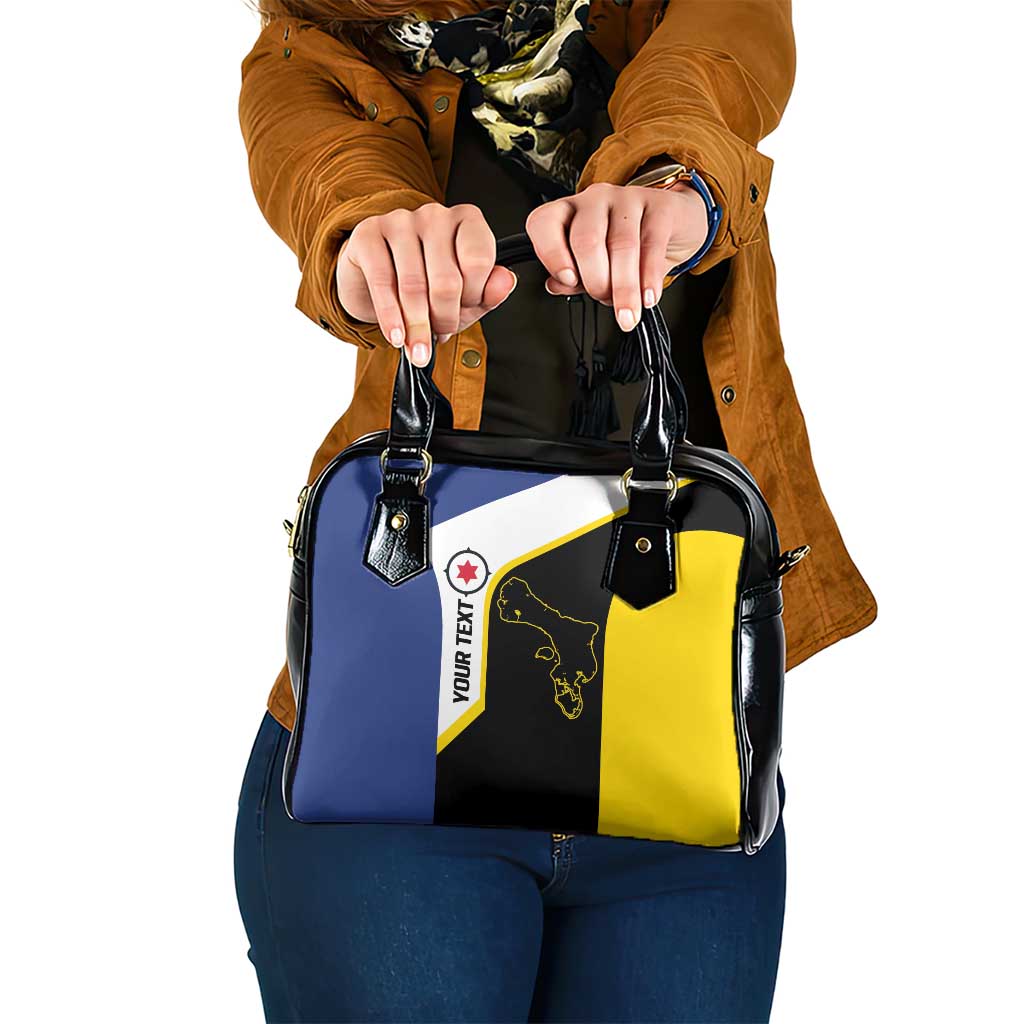 Caribbean Bonaire Personalized Shoulder Handbag Simple Flag Style - Wonder Print Shop