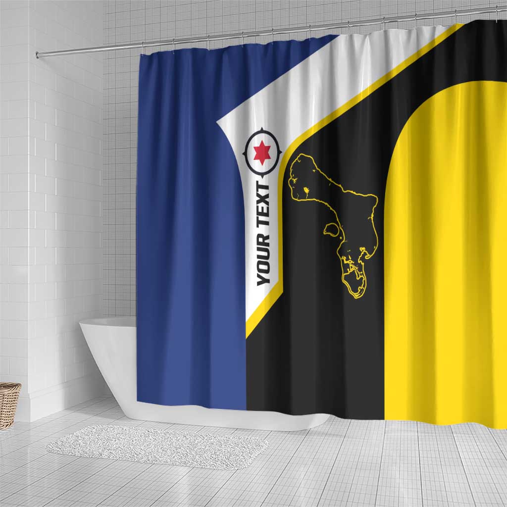 Caribbean Bonaire Personalized Shower Curtain Simple Flag Style - Wonder Print Shop