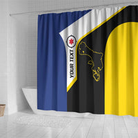 Caribbean Bonaire Personalized Shower Curtain Simple Flag Style - Wonder Print Shop