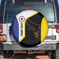Caribbean Bonaire Personalized Spare Tire Cover Simple Flag Style - Wonder Print Shop