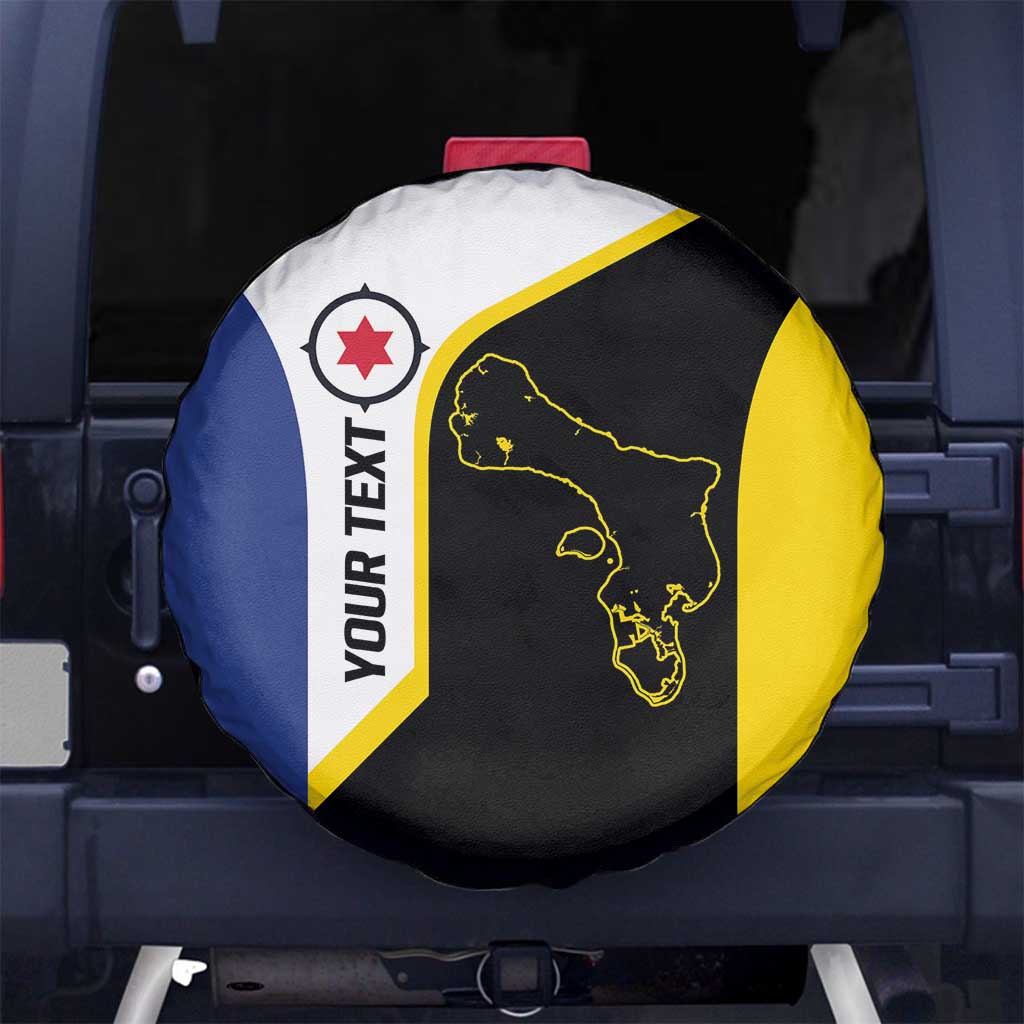 Caribbean Bonaire Personalized Spare Tire Cover Simple Flag Style - Wonder Print Shop