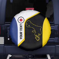 Caribbean Bonaire Personalized Spare Tire Cover Simple Flag Style - Wonder Print Shop