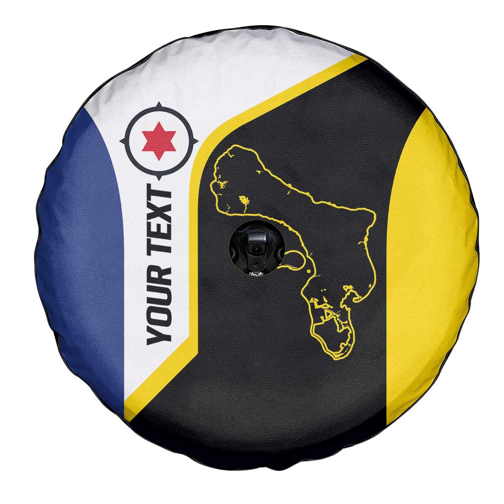 Caribbean Bonaire Personalized Spare Tire Cover Simple Flag Style - Wonder Print Shop