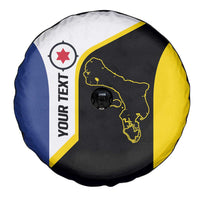 Caribbean Bonaire Personalized Spare Tire Cover Simple Flag Style - Wonder Print Shop