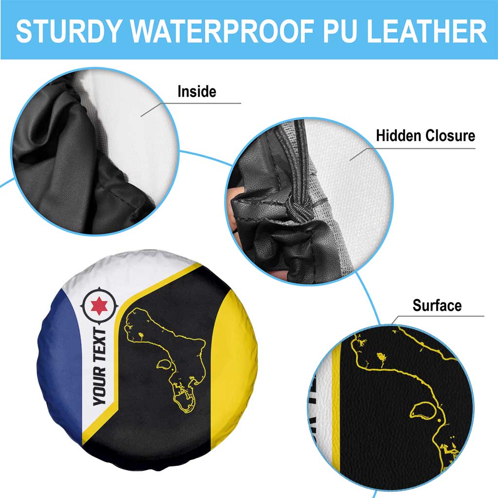 Caribbean Bonaire Personalized Spare Tire Cover Simple Flag Style - Wonder Print Shop