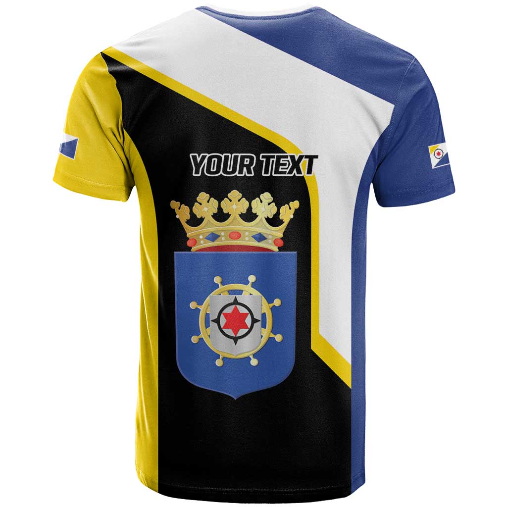 Caribbean Bonaire Personalized T Shirt Simple Flag Style - Wonder Print Shop