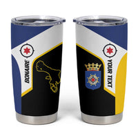 Caribbean Bonaire Personalized Tumbler Cup Simple Flag Style - Wonder Print Shop