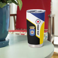 Caribbean Bonaire Personalized Tumbler Cup Simple Flag Style - Wonder Print Shop