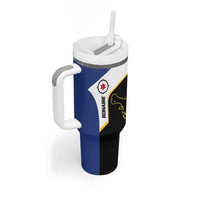 Caribbean Bonaire Personalized Tumbler With Handle Simple Flag Style - Wonder Print Shop