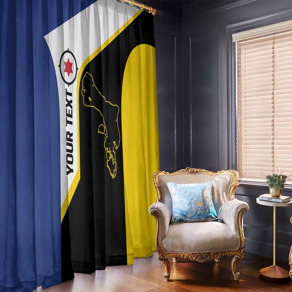 Caribbean Bonaire Personalized Window Curtain Simple Flag Style - Wonder Print Shop