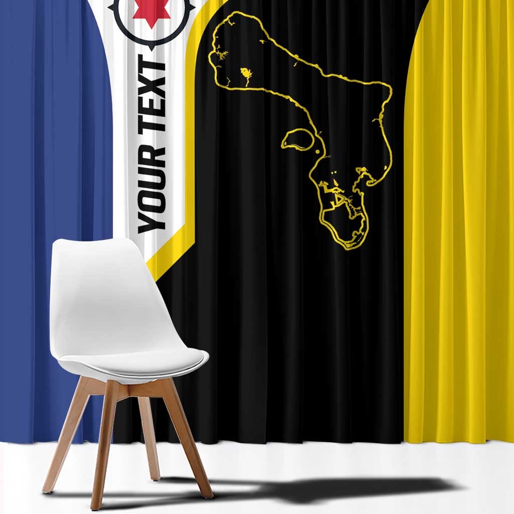 Caribbean Bonaire Personalized Window Curtain Simple Flag Style - Wonder Print Shop