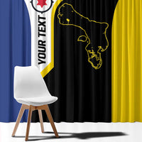 Caribbean Bonaire Personalized Window Curtain Simple Flag Style - Wonder Print Shop