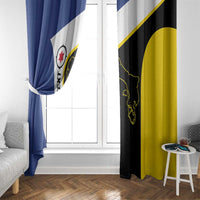 Caribbean Bonaire Personalized Window Curtain Simple Flag Style - Wonder Print Shop