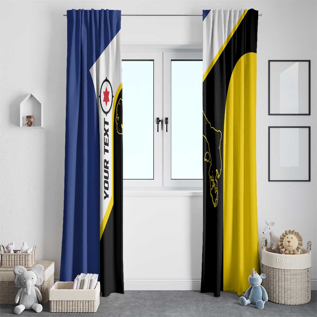 Caribbean Bonaire Personalized Window Curtain Simple Flag Style - Wonder Print Shop