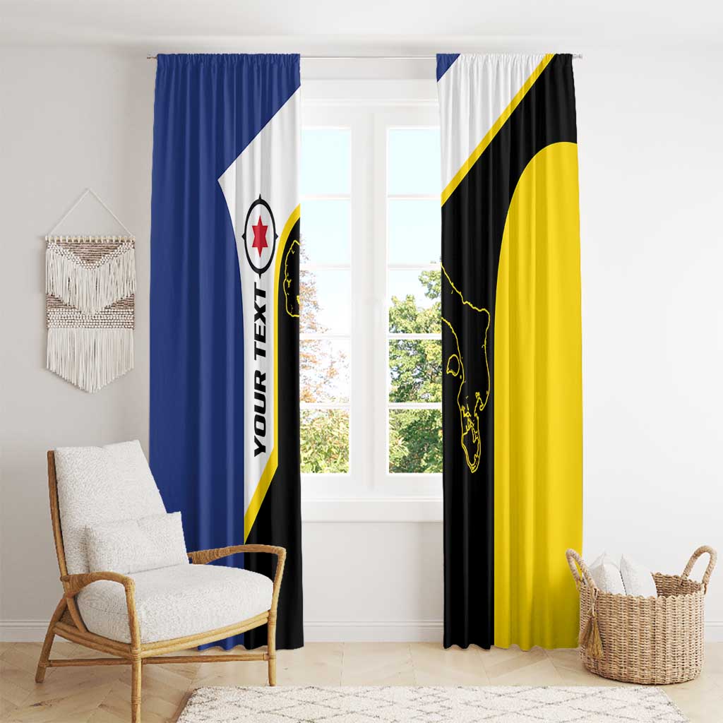 Caribbean Bonaire Personalized Window Curtain Simple Flag Style - Wonder Print Shop