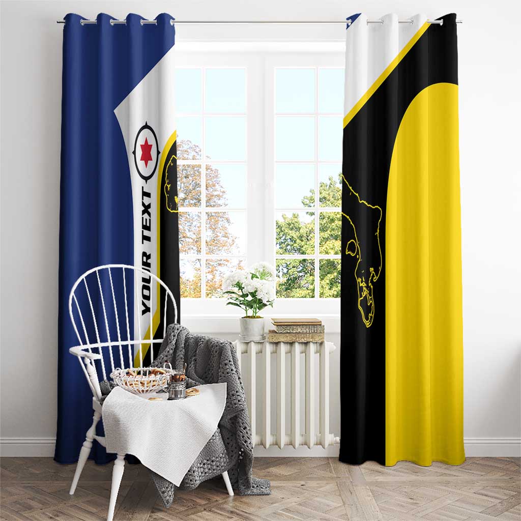 Caribbean Bonaire Personalized Window Curtain Simple Flag Style - Wonder Print Shop