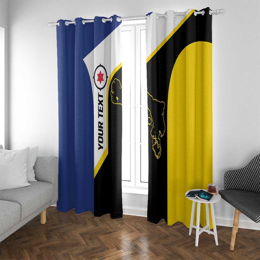 Caribbean Bonaire Personalized Window Curtain Simple Flag Style - Wonder Print Shop