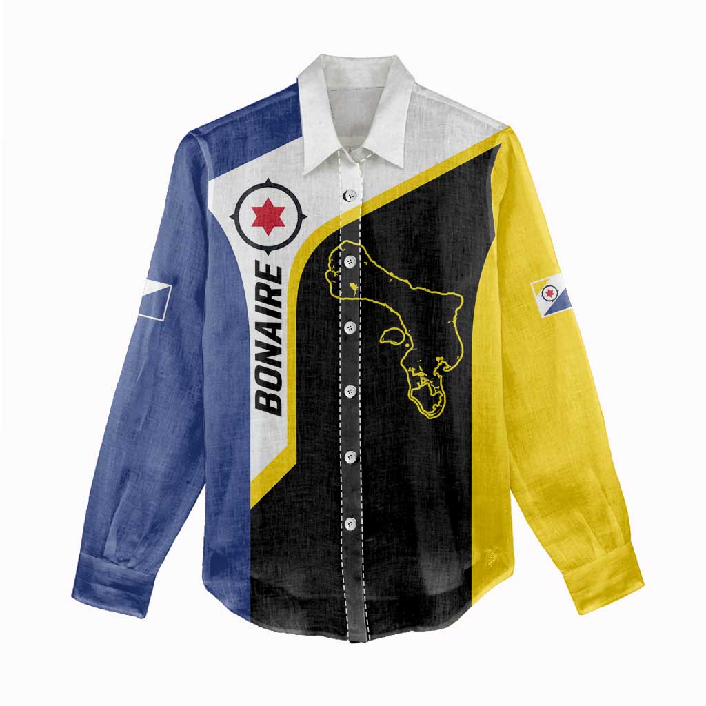 Caribbean Bonaire Personalized Women Casual Shirt Simple Flag Style - Wonder Print Shop